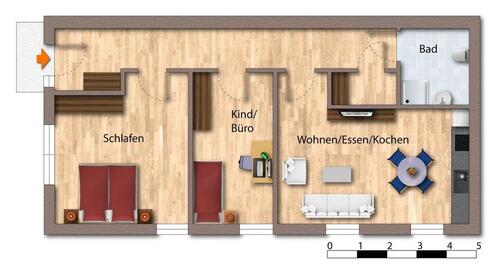 Foto - Wohnung in Oettingen Zentrum - 950,00 EUR Kaltmiete,