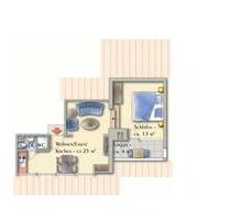 Gemütliche 2 Zimmer Dachwohnung mit Loggia in Marxzell-Burbach