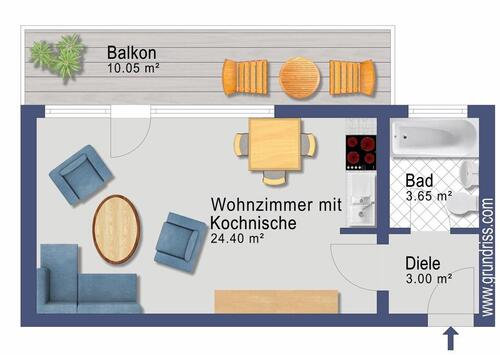Foto - 1 Zimmer Etagenwohnung in Essen