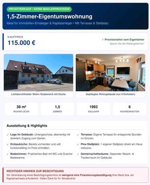 Foto - 1.5 Zimmer Erdgeschoßwohnung zum Kaufen in Nagold