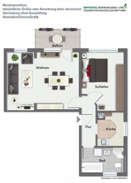 Foto - 2 Zimmer Etagenwohnung zur Miete in Sondershausen