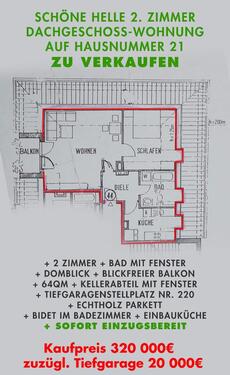 Foto - 2 Zimmer Dachgeschoßwohnung zum Kaufen in Regensburg