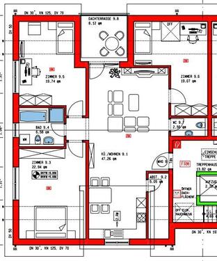 Foto - 4-Zimmerwohnung - 1.510,00&nbsp;EUR Kaltmiete, ca.&nbsp; 120,00&nbsp;m&sup2;