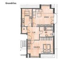 Dachgeschosswohnung 2ZKB, 66 qm mit Westbalkon - Neusäß