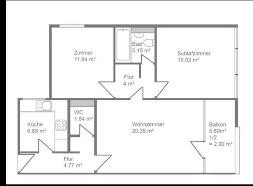 Foto - 3 Zimmer-Wohnung, barrierefrei, ohne Provision, in Unterhaching