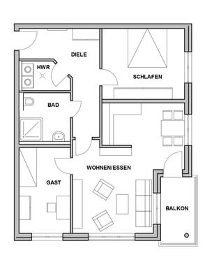 Foto - Eigentumswohnung 83 qm in Gummersbach Rebbelroth