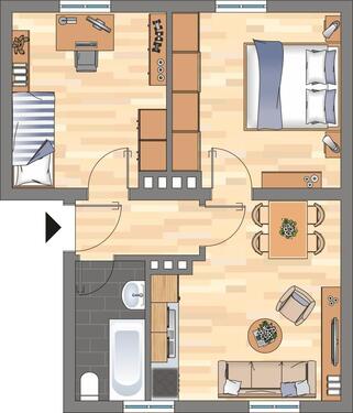 Foto - Demnächst frei! 3-Zimmer-Wohnung in Wilhelmshaven Fedderwardergroden