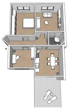 Foto - großzügige 3-Zimmer Wohnung mit Terrasse und Küche