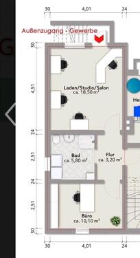 Foto - Souterrain Gewerberäume oder Privatwohnung, separater Eingang