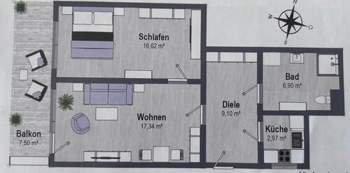 Foto - 2 Zimmer Erdgeschoßwohnung in Künzelsau