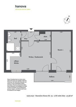 Foto - 2 Zimmer Etagenwohnung zur Miete in Hannover