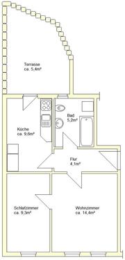 Foto - Eigentumswohnung - 42.000,00&nbsp;EUR Kaufpreis, ca.&nbsp; 42,60&nbsp;m&sup2;