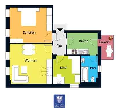 Foto - 3 Zimmer Etagenwohnung zur Miete in Meißen