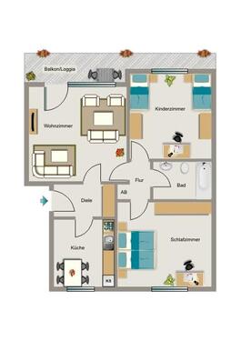 Foto - 3.5 Zimmer Erdgeschoßwohnung in Dortmund