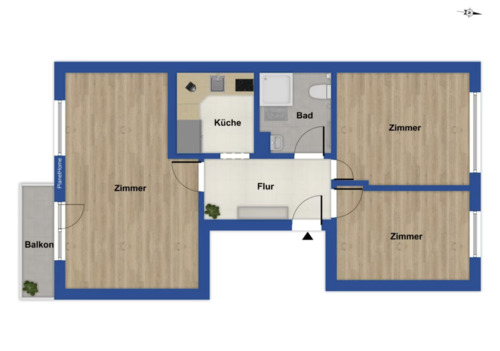 Foto - 3 Zimmer Etagenwohnung in Halle (Saale)