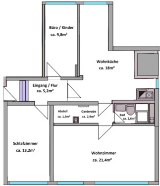 Foto - 3 Zimmer Etagenwohnung zur Miete in Remscheid