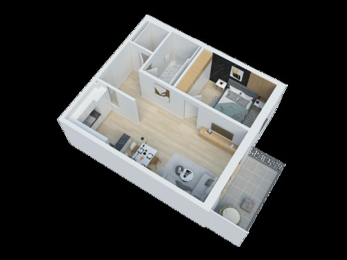 Foto - Exklusive 2 Zi. Wohnung mit großem Balkon und schöner Einbauküche