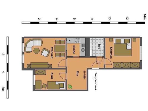 Foto - Etagenwohnung in Oschersleben (Bode) zur Miete