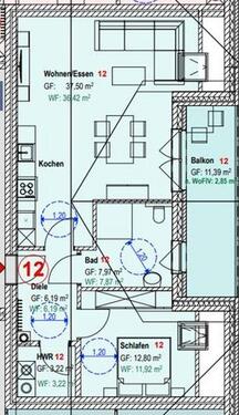 Foto - 2 Zimmer Dachgeschoßwohnung in Haren (Ems)