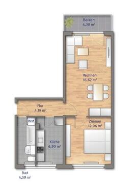 Foto - Etagenwohnung in Halle (Saale) zur Miete