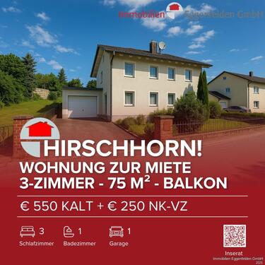 Foto - Hirschhorn! Sonnige 3-Zimmer-Wohnung mit Balkon
