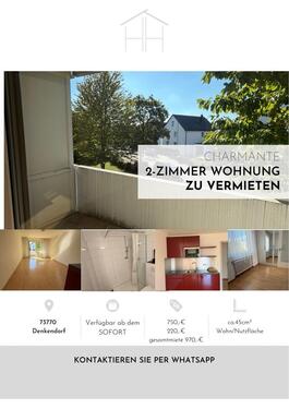 Foto - 2 Zimmer Etagenwohnung zur Miete in Denkendorf
