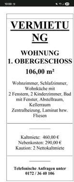 Foto - 4 Raum Wohung Oberlungwitz - 750,00 EUR Kaltmiete,