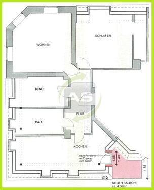 Foto - 3 Zimmer Dachgeschoßwohnung zur Miete in Zwickau