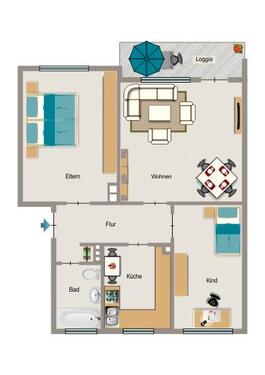 Foto - 3.5 Zimmer Erdgeschoßwohnung zur Miete in Duisburg