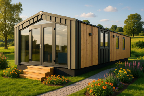 Foto - modernes Mobilheim Tinyhaus Tinyhouse Fertighaus 50m² I super Isolierung