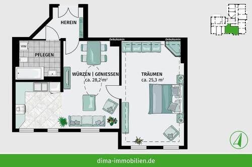 Foto - 2 Zimmer Etagenwohnung zur Miete in Leipzig