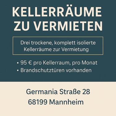 Foto - Kellerräume zu vermieten - 95,00 EUR Kaltmiete,
