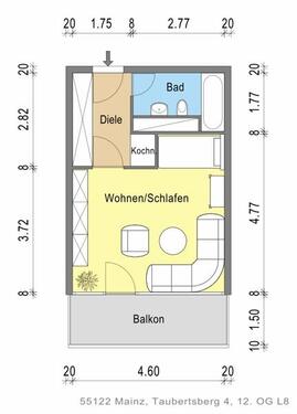 Foto - 1 Zimmer Etagenwohnung zur Miete in Mainz