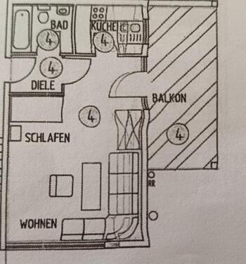 Foto - Helle 1,5 Zimmerwohnung in Bernhausen