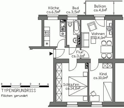 Foto - Etagenwohnung in Hannover zur Miete
