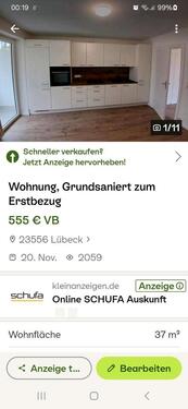 Foto - 2 Zimmer Etagenwohnung zur Miete in Lübeck