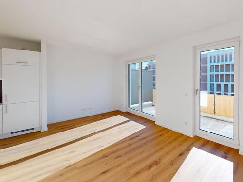 Foto - Ideal für Singles oder Paare: 2-Zimmer-Neubauwohnung mit EBK und SüdbalkonSüdterrasse