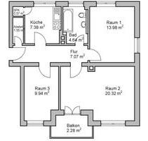 Wohnung zur Zwischenmiete - 1.100,00&nbsp;EUR Kaltmiete, ca.&nbsp; 67,00&nbsp;m&sup2; in Erlangen (PLZ: 91052) Am Anger