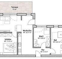 3 Zimmer- Neubauwohnung 75qm mit Burgblickterrasse - Falkenstein