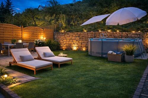 Foto - Haus mit Garten, Kamin, großem Hof & zusätzlichem Pachtgrundstück