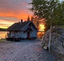 Ferienhaus am See Saxen Schweden Kanu Boot Sauna Kamin Fahrräder - Heidesee