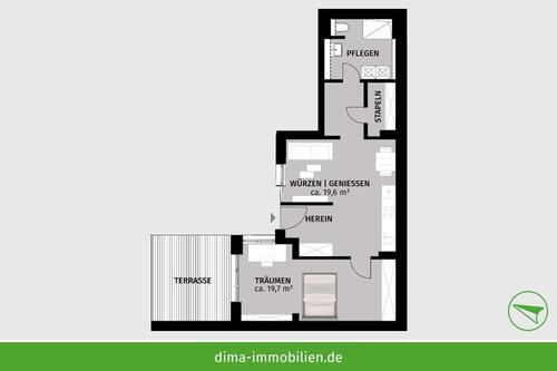 Foto - 2 Zimmer Erdgeschoßwohnung zur Miete in Leipzig