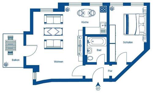 Foto - 2 Zimmer Etagenwohnung zur Miete in Dresden