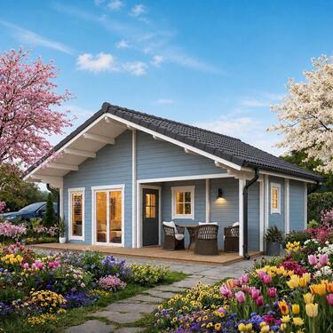 Foto - Blockbohlenhaus sehr gut gedämmt mit Grundstück