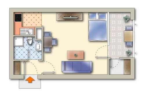 Foto - 1 Zimmer Etagenwohnung zur Miete in Hanau