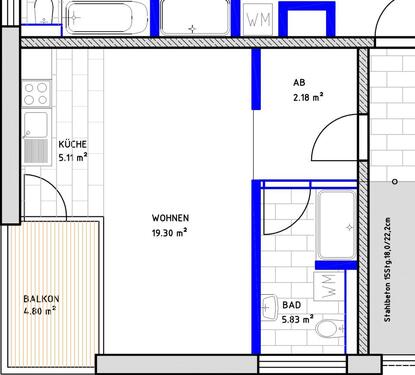 Foto - exklusive 1-Raumwohnung in neu gebauter Appartementanlage in unmittelbarer Uninähe