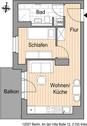 Foto - Zwei Zimmer mit gutem Schnitt! - 680,00 EUR Kaltmiete,