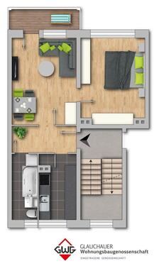 Foto - 2 Zimmer Etagenwohnung zur Miete in Glauchau