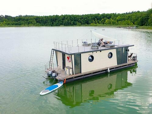 Foto - ☆mobiles Hausboot in Lychen ♥ Ferienhaus am See ♥