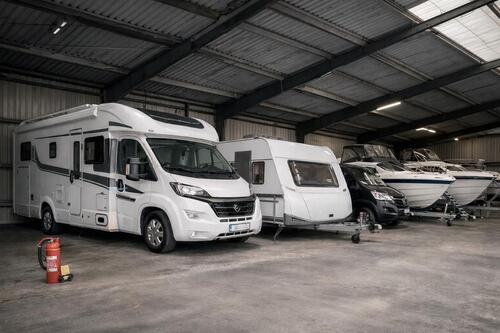 Foto - Wohnmobil Wohnwagen Boote Stellplatz überdacht Hallenstellplatz
